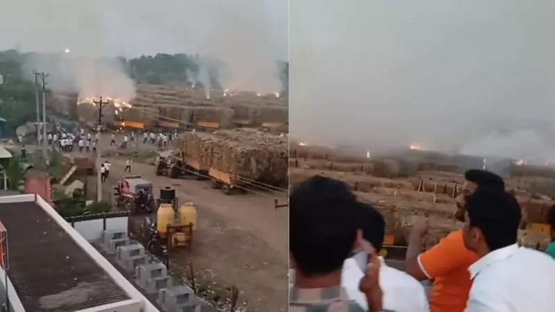15+ Sugarcane Trolleys Torched in Violent Karnataka Farmers' Protest