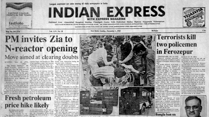 1985 Punjab Attack: Terrorists Kill 2 Police, Rajiv Invites Zia