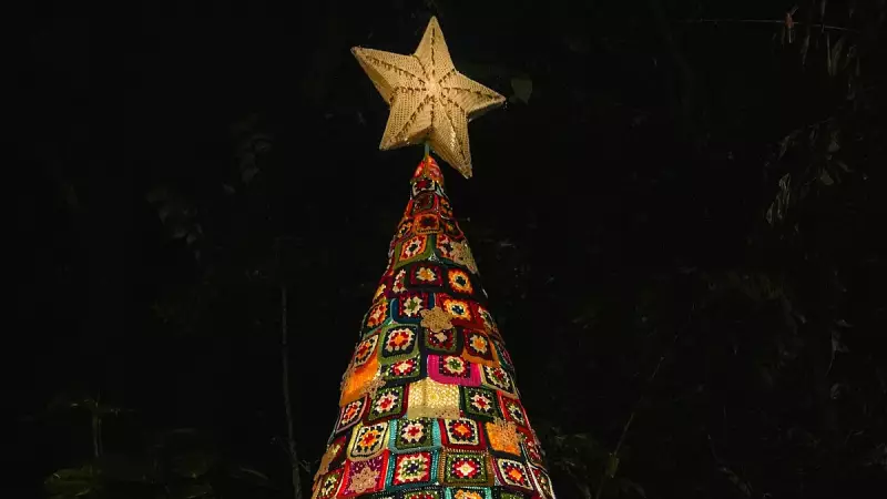 25 Women Stitch 18-Foot Crochet Christmas Tree at Goa Museum