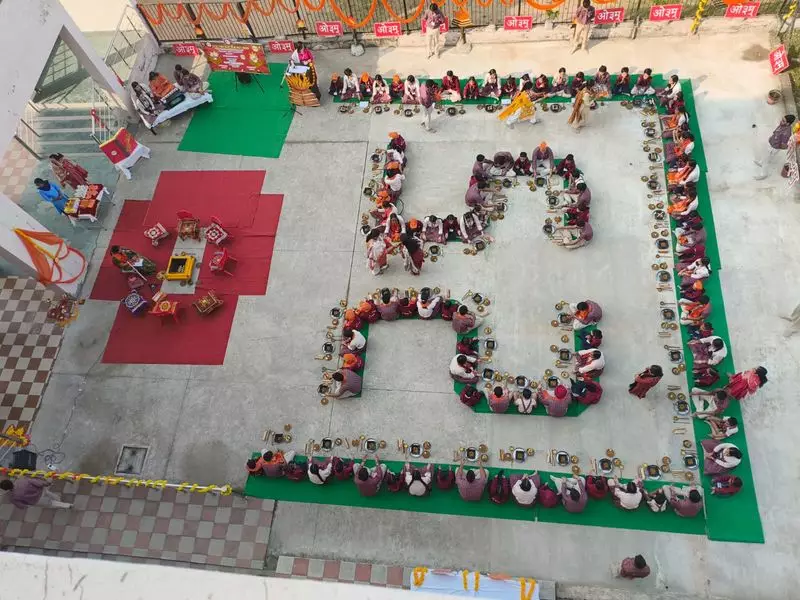 52 Kund Yajna Performed at DAV School in Ladhuan, Blending Ancient Vedic Traditions with Modern Education