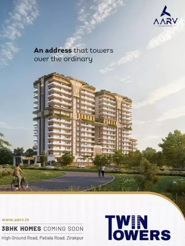 AARV Developers' Twin Towers to Redefine Zirakpur Luxury Living with Rooftop Pool