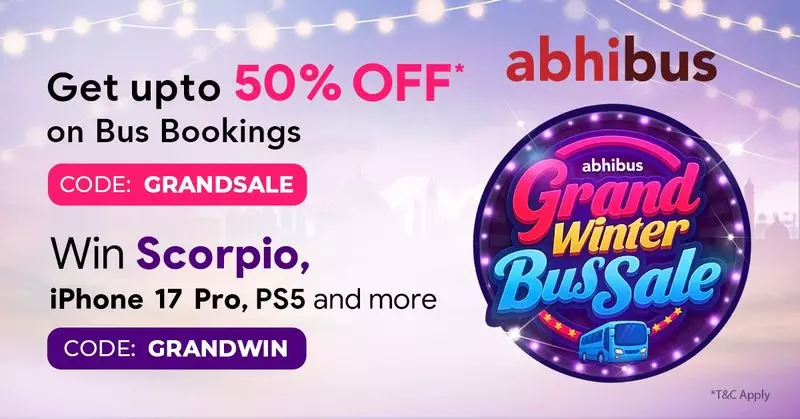 AbhiBus Grand Winter Bus Sale: Get Up to 50% Off & Chance to Win Car, iPhones, Gold Coins!
