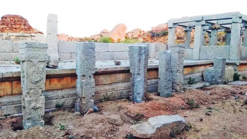 Ancient Pillar Damaged at Hampi's Virupaksha Temple, ASI Launches Probe