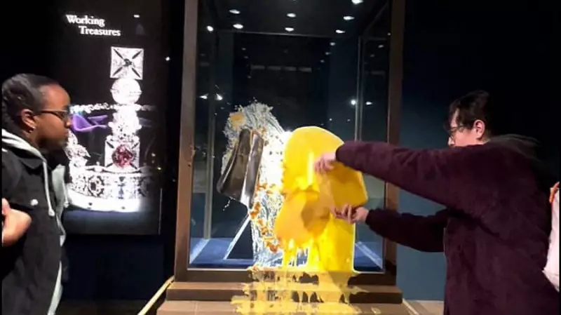 Apple Crumble & Custard Attack on UK Crown Jewels: 4 Arrested