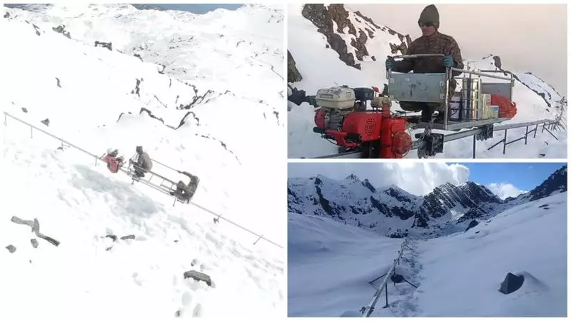 Army's Mono Rail Conquers 16,000 Ft to Supply LAC Posts