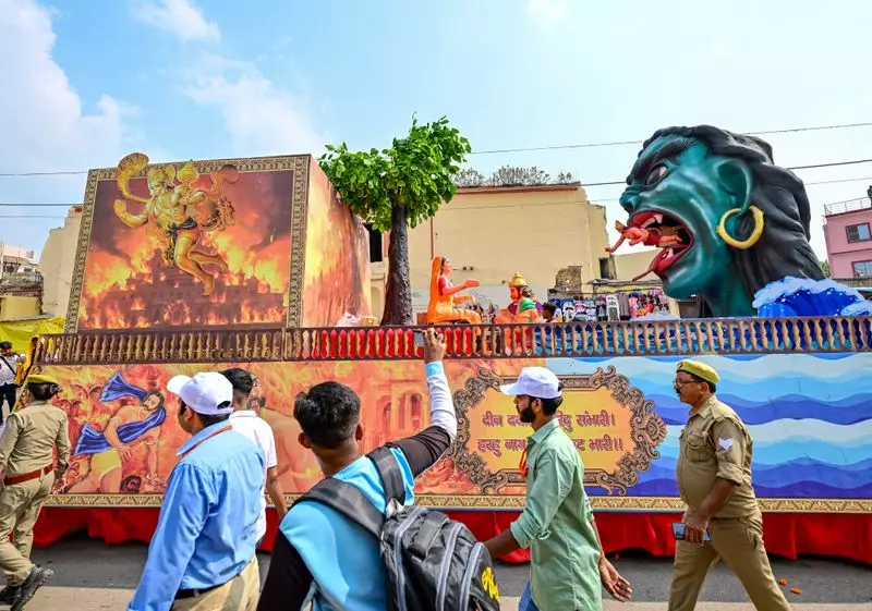 Ayodhya Illuminates with Ramayana-Themed Tableau Procession for Deepotsav Celebration