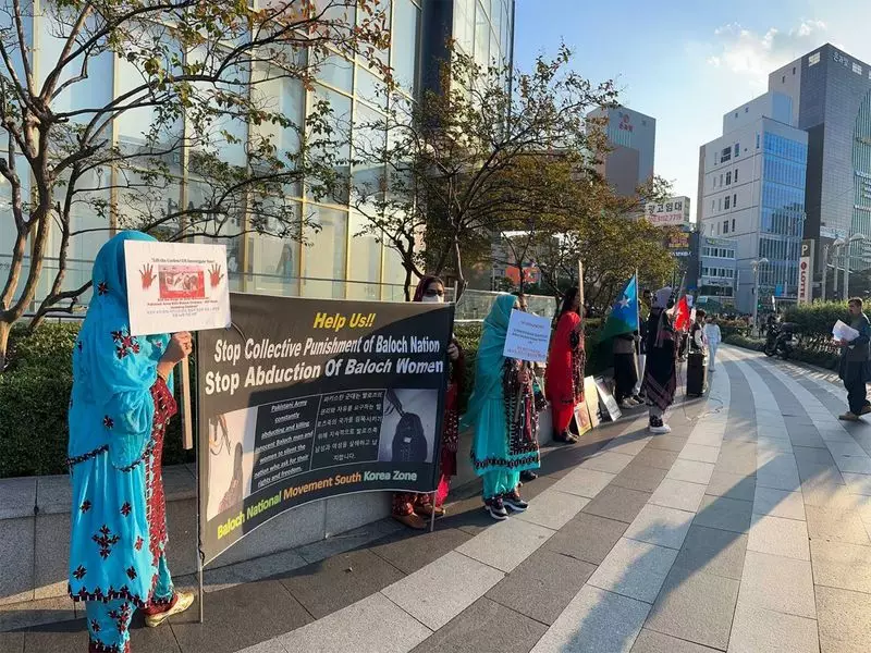 Baloch Protest in South Korea Condemns Pakistan's Military Crackdown in Zehri