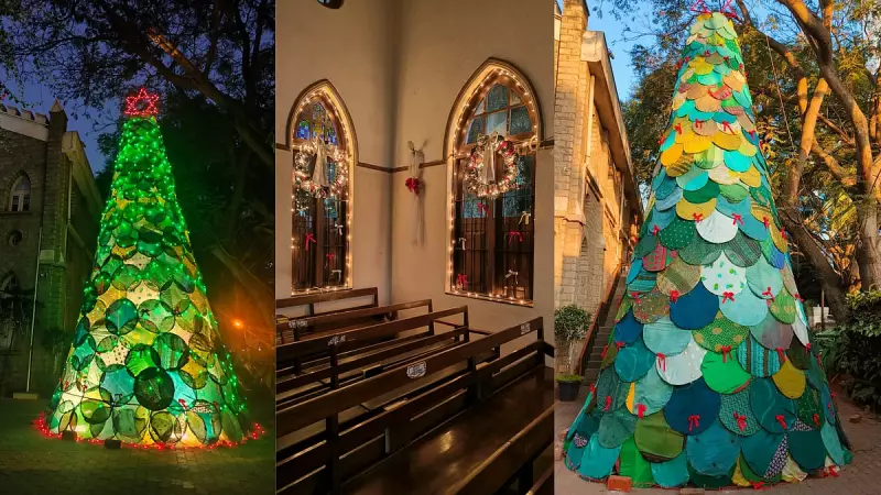 Bengaluru Church Erects 25-Ft Eco-Friendly Christmas Tree from Old Sarees