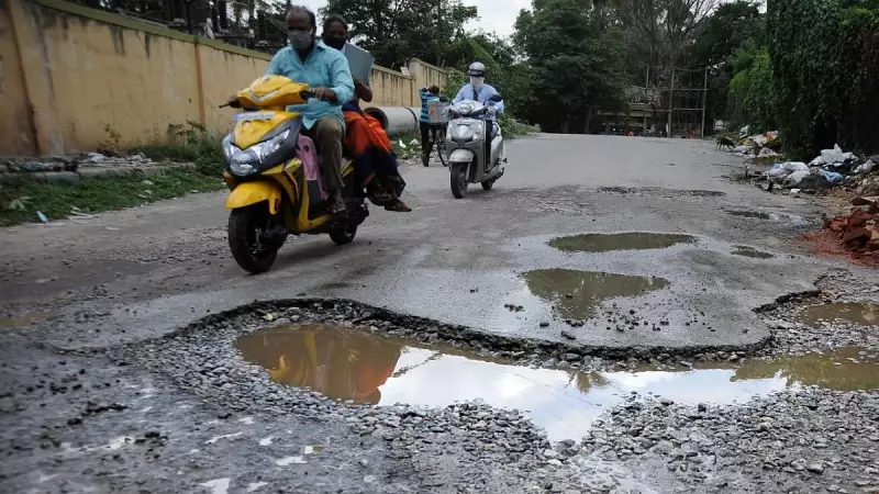 Bengaluru Citizen's DIY Pothole Fix Crushed by Water Tanker in Ironic Twist | Deccan Herald