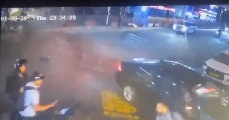 Bengaluru Horror: Car Jumps Divider, Crashes into Indiranagar Restaurant Wall