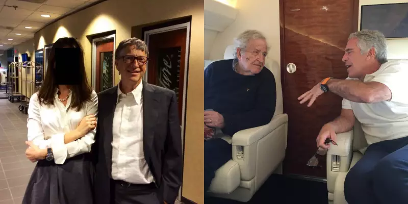 Bill Gates, Sergey Brin, Noam Chomsky in New Epstein Photos Released by Democrats