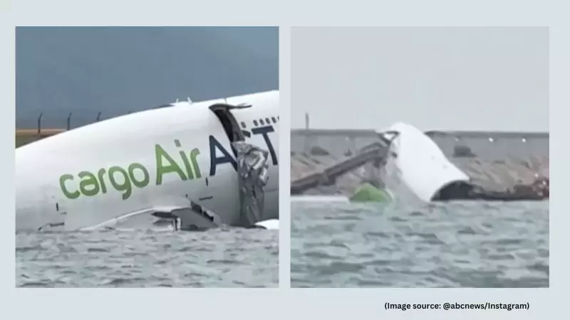 Boeing Cargo Plane Skids Off Runway, Plunges Into Sea at Hong Kong Airport | Shocking Video Surfaces