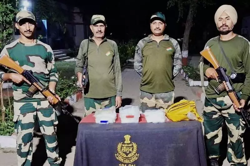 BSF Thwarts Major Drone Smuggling Bid Near Pakistan Border in Amritsar | Arms & Narcotics Seized