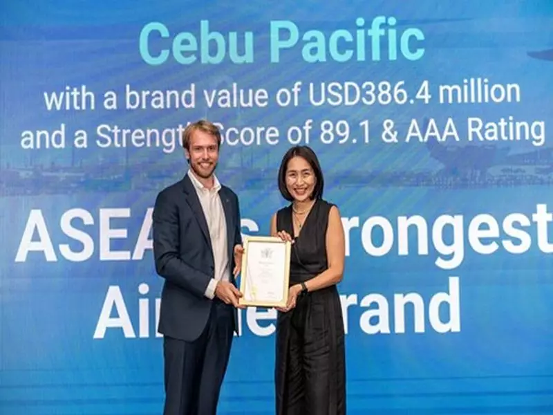 Cebu Pacific Crowned Strongest ASEAN Airline Brand for 2024