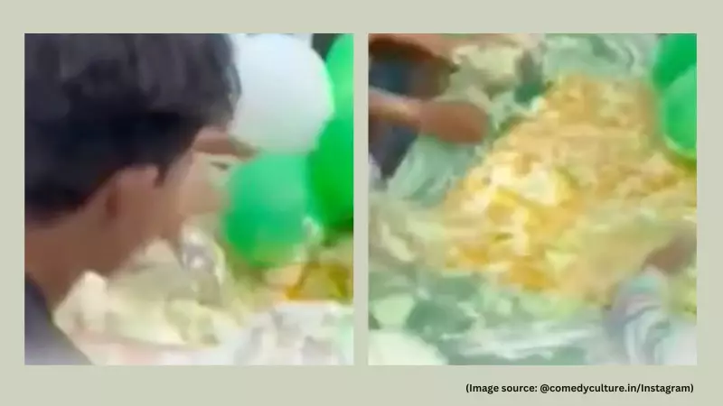 Chaos at Tejashwi Yadav's 36th Birthday as Kids Rush 36-Pound Cake