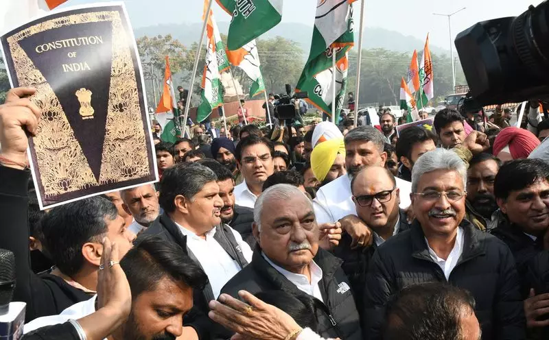 Congress Workers Protest at BJP Office in Panchkula Over National Herald Case