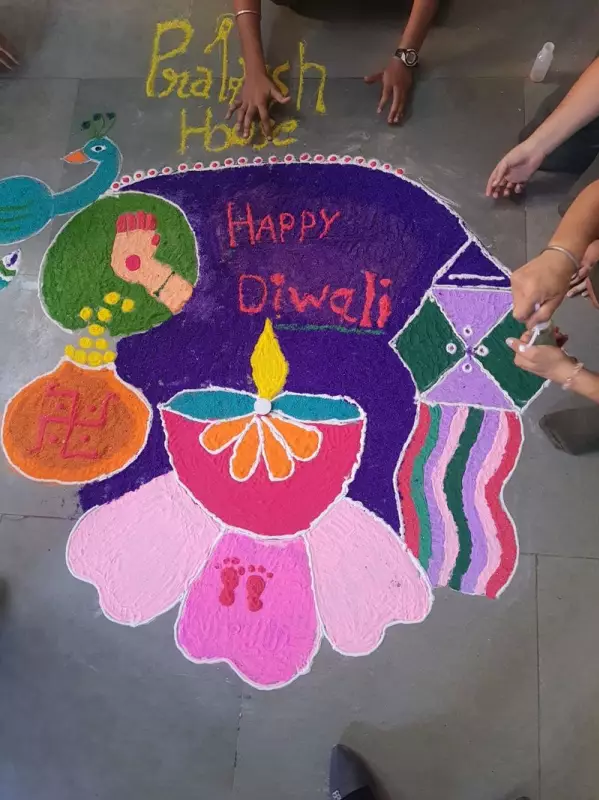 Creative Brilliance: Mohali Students Illuminate Diwali with Stunning Diya & Candle Art