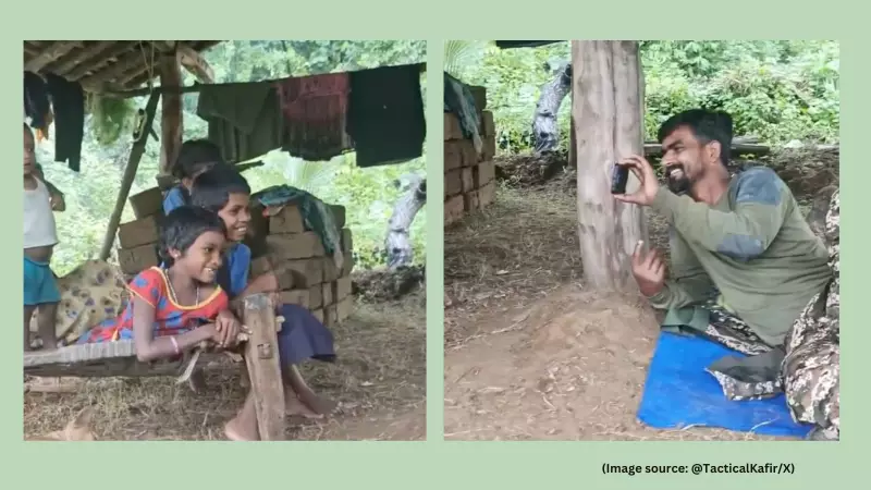 CRPF Jawan's Heartwarming Act: Shows Cartoons to Tribal Kids in Chhattisgarh Jungle, Sparks Online Debate