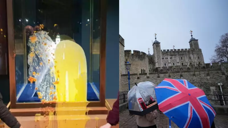 Custard & Apple Crumble Thrown on Crown Jewels Case in London, 4 Arrested