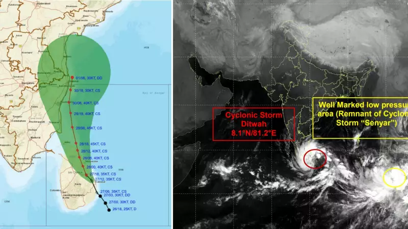 Cyclone Ditwah: IMD Issues Red, Orange Alerts for Tamil Nadu, Andhra Coasts