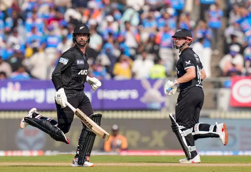 Daryl Mitchell's 84 Powers NZ to 300/8 vs India in 1st ODI
