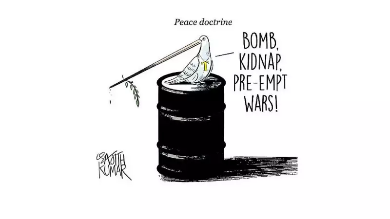 Deccan Herald Cartoon Satirizes 'Peace Doctrine' Amid Global Tensions