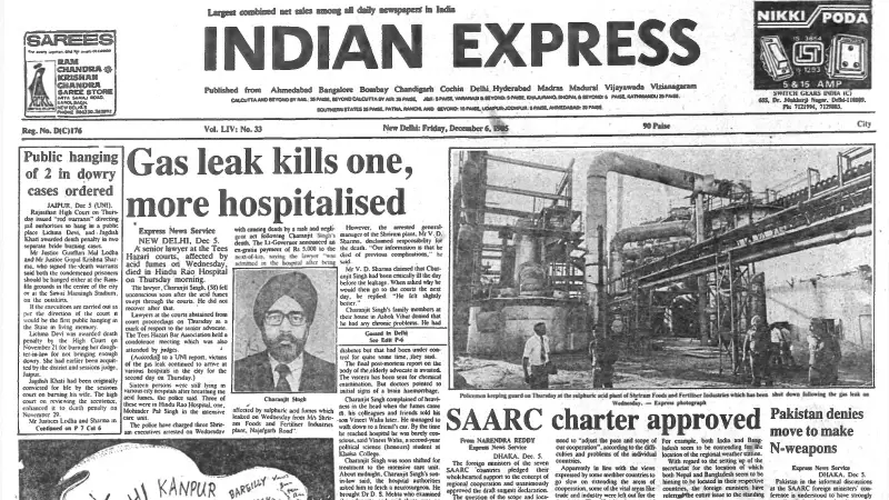 December 6, 1985: SAARC Pledge, Punjab Terror Warning & Acid Leak Tragedy