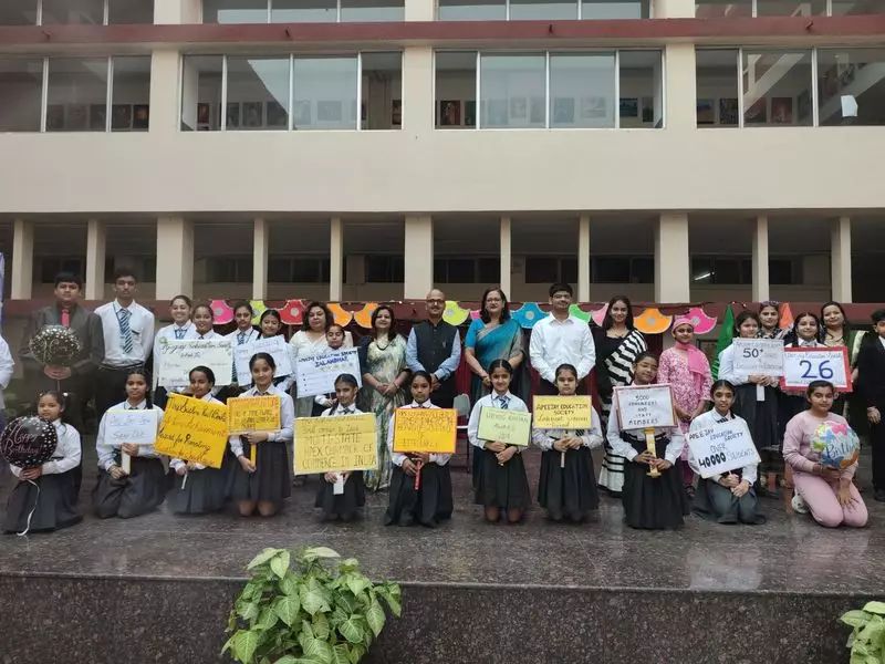 Delhi School Hosts Special Morning Assembly on Road Safety