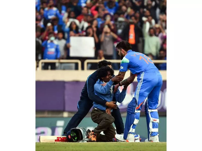Fan Breaches Security to Meet Virat Kohli After His 52nd ODI Century