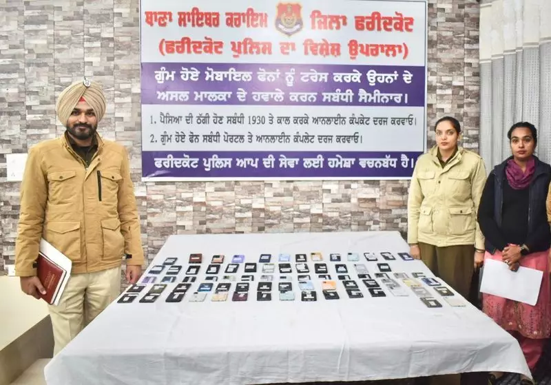 Faridkot Police Return 135 Stolen Mobile Phones Worth Rs 32 Lakh to Owners