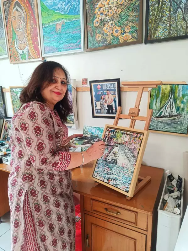 From Principal to Painter: Jalandhar Retiree's Stunning Landscape Art Journey