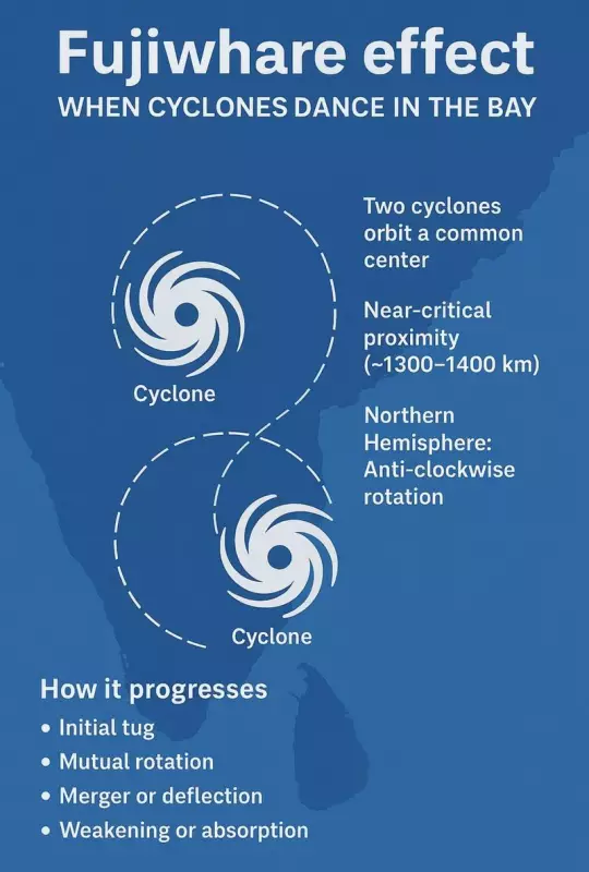 Fujiwhara Effect: When Cyclones Dance in the Bay of Bengal