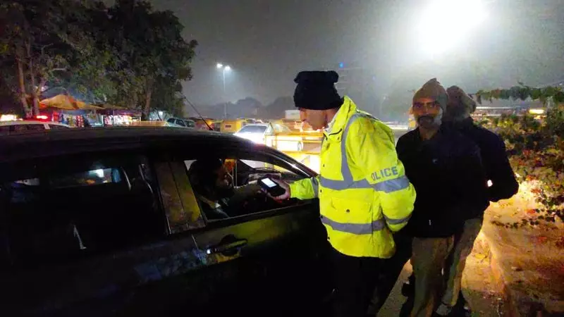 Gurugram Sees Peaceful New Year 2025 with Minor Incidents, Heavy Police Deployment Ensures Safety