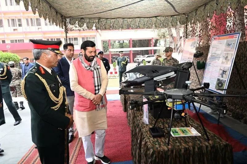 Haryana CM Nayab Singh Saini Visits Chandimandir Military Station, Reviews Security