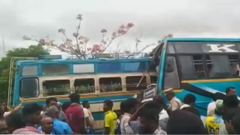 Head-On Bus Collision in Tamil Nadu: 5 Killed, 20 Injured in Tenkasi