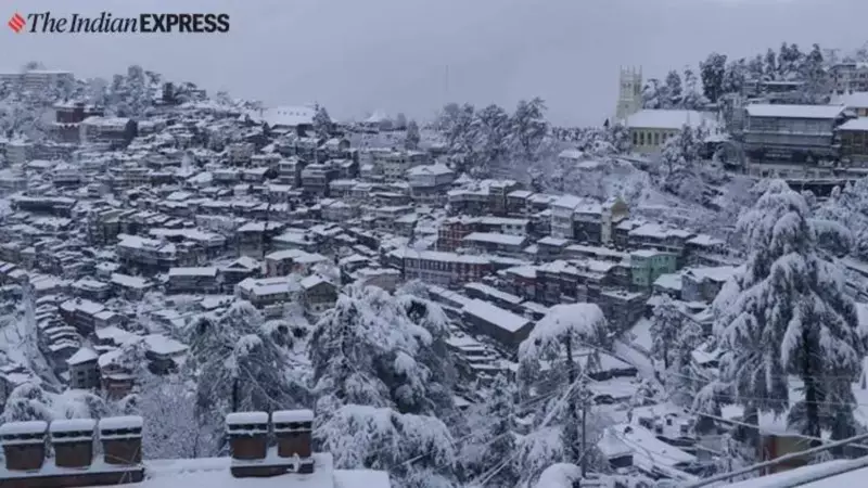 Himachal Welcomes New Year with Snowfall & Tourist Rush; Shimla Gears Up
