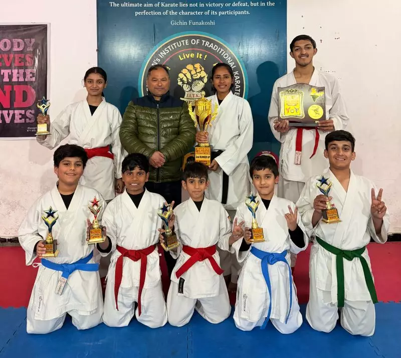 Hoshiarpur Karate Team Dominates Nationals with Six Gold Medals