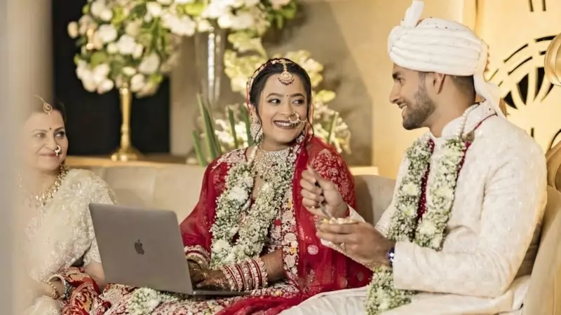 Indian Founder Fixes Code at Her Wedding: Viral Photo Sparks Hustle Culture Debate