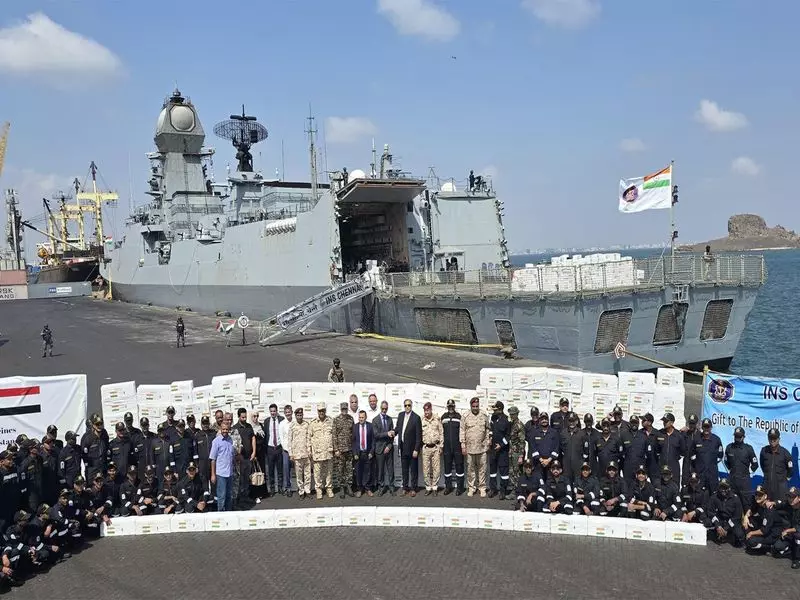 Indian Navy Delivers 67 Tons of Medical Aid to Flood-Hit Yemen