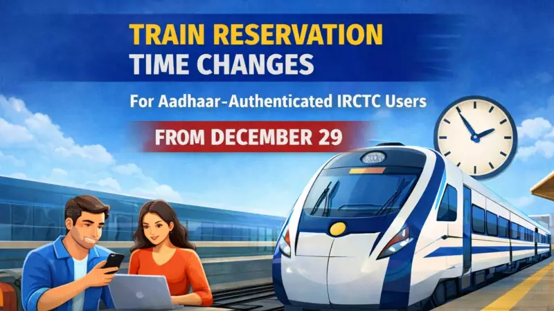 IRCTC Aadhaar Booking Window Expands: New Timings from Dec 29