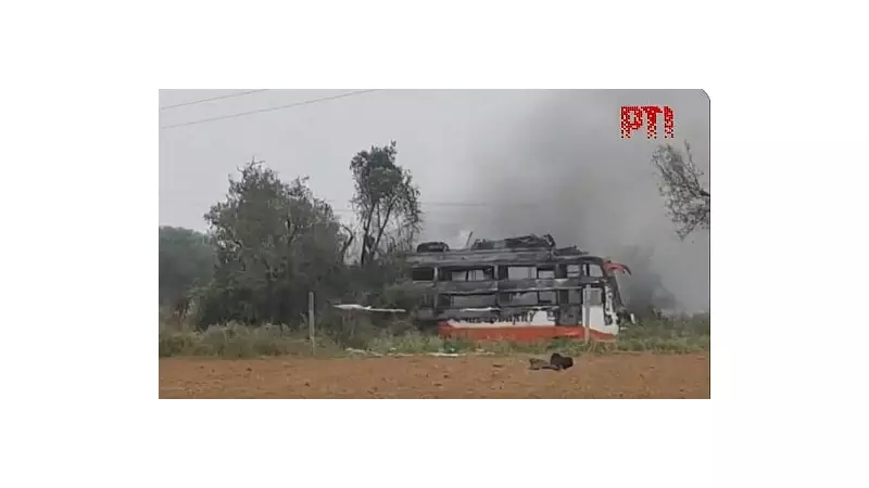 Jaipur Bus Inferno: Two Dead as Private Bus Catches Fire After Touching Live Wire | Shocking Incident