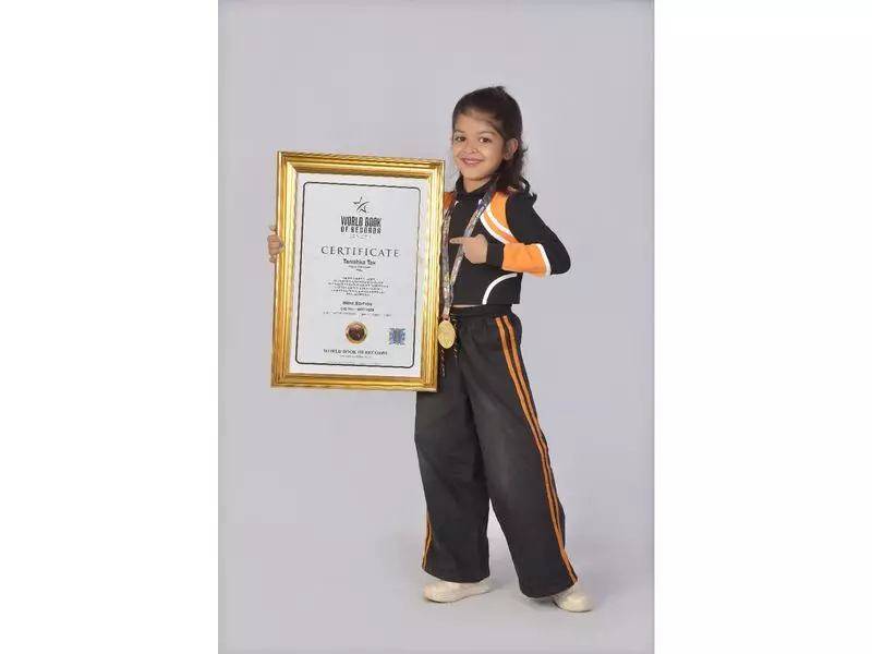 Jaipur's 6-Year-Old Prodigy Tanishka Tak Spins Her Way into Guinness World Records with 15,520 Hula Hoop Rotations