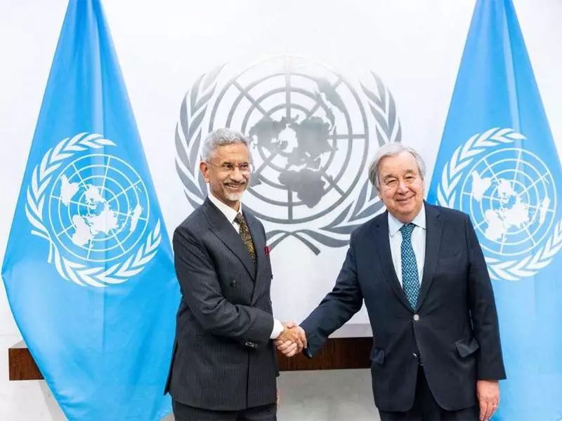 Jaishankar Meets UN Chief in New York, Discusses Global Issues