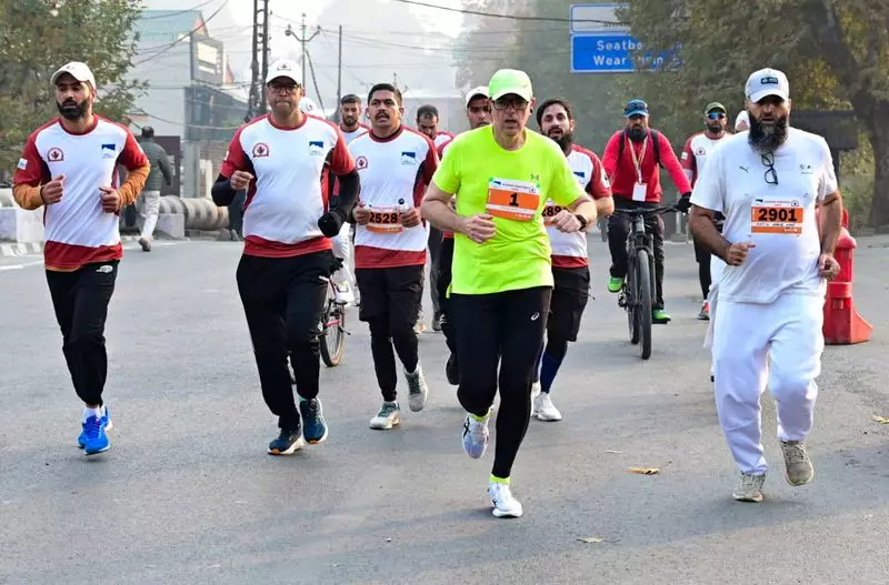 Jammu & Kashmir CM Omar Abdullah Runs for Peace in Historic Kashmir Marathon