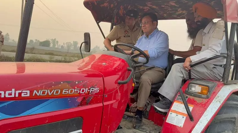 KAPURTHALA DC TAKES THE DRIVER'S SEAT: District Chief Operates Tractor to Champion Stubble Management Solutions