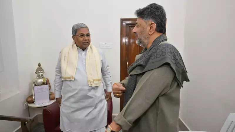 Karnataka Power Tussle: DK Shivakumar Meets CM Siddaramaiah for Crucial Breakfast