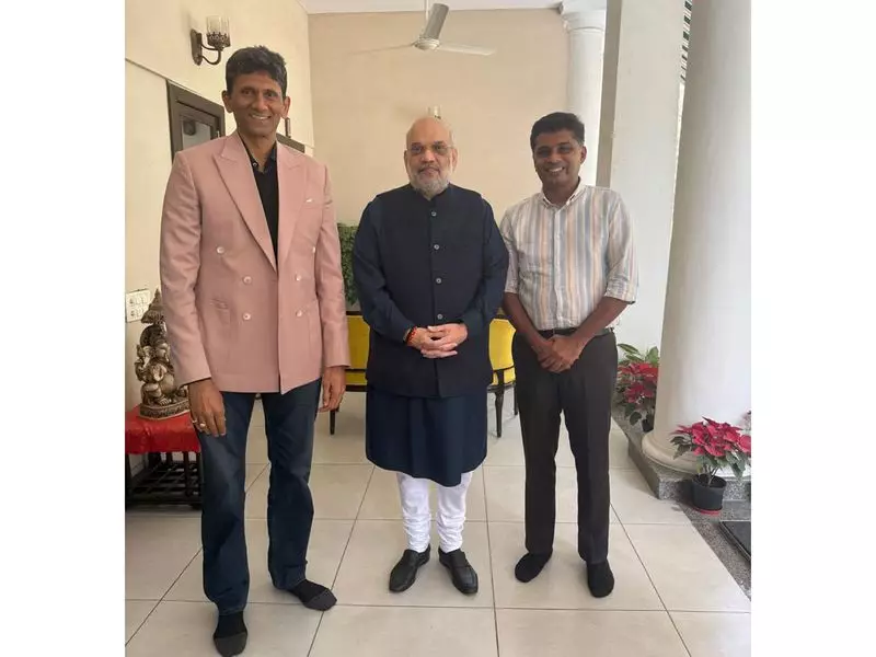 KSCA President Venkatesh Prasad Meets Amit Shah & Jay Shah in Delhi