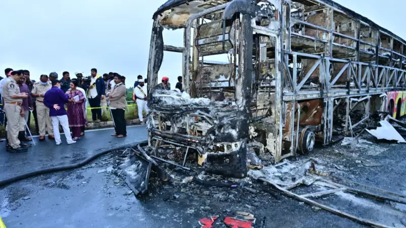 Kurnool Bus Inferno: DNA Testing Used to Identify Charred Victims as Death Toll Reaches 12