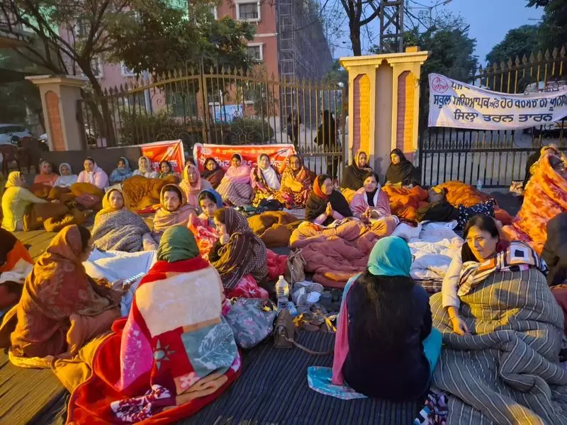 Ludhiana Teachers Stage Overnight Protest Over Unpaid Salaries