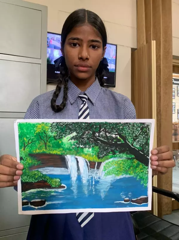 Ludhiana's Class IV Student Creates Vibrant Art Masterpieces